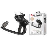 Pretty Love Bull Warrior Innovative Cock Ring Black Stretchy Cock Rings